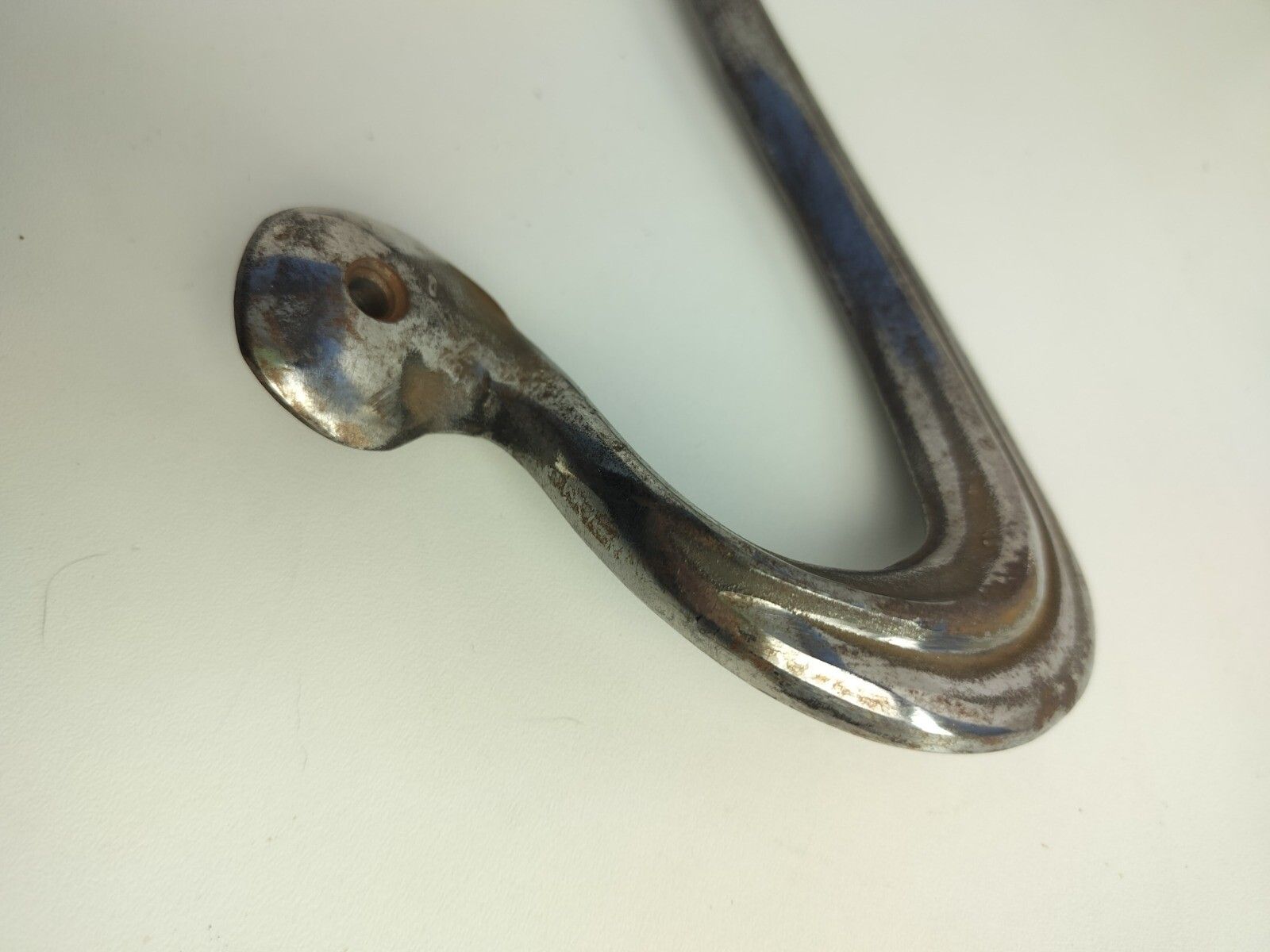 Large Art Nouveau  Antique Iron Door Pull Push Handle Reclaimed Architectural photo for sale