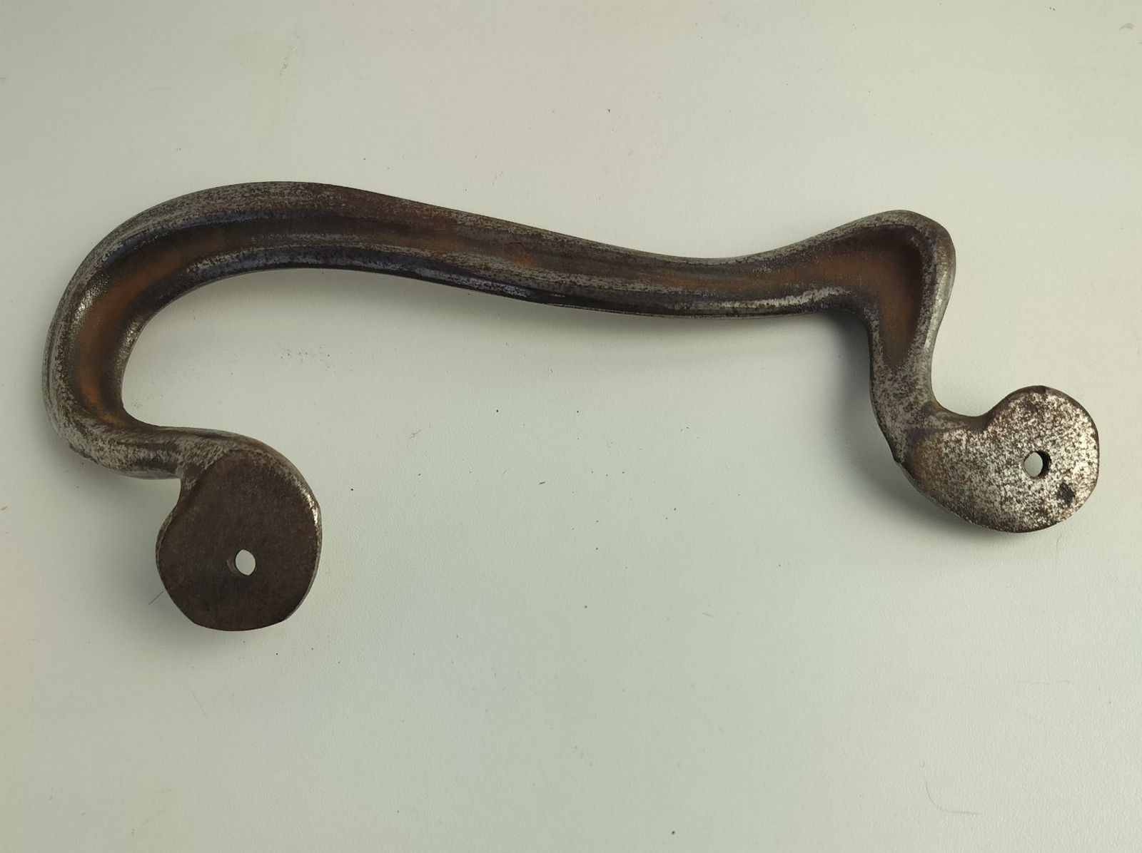Large Art Nouveau  Antique Iron Door Pull Push Handle Reclaimed Architectural photo 162.0