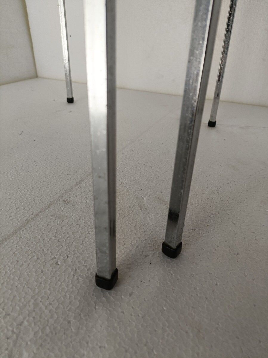 Set Of 3 Modernist  Nesting Stacking Coffee Side Tables Brown Veneer Chrome Legs photo Furniture