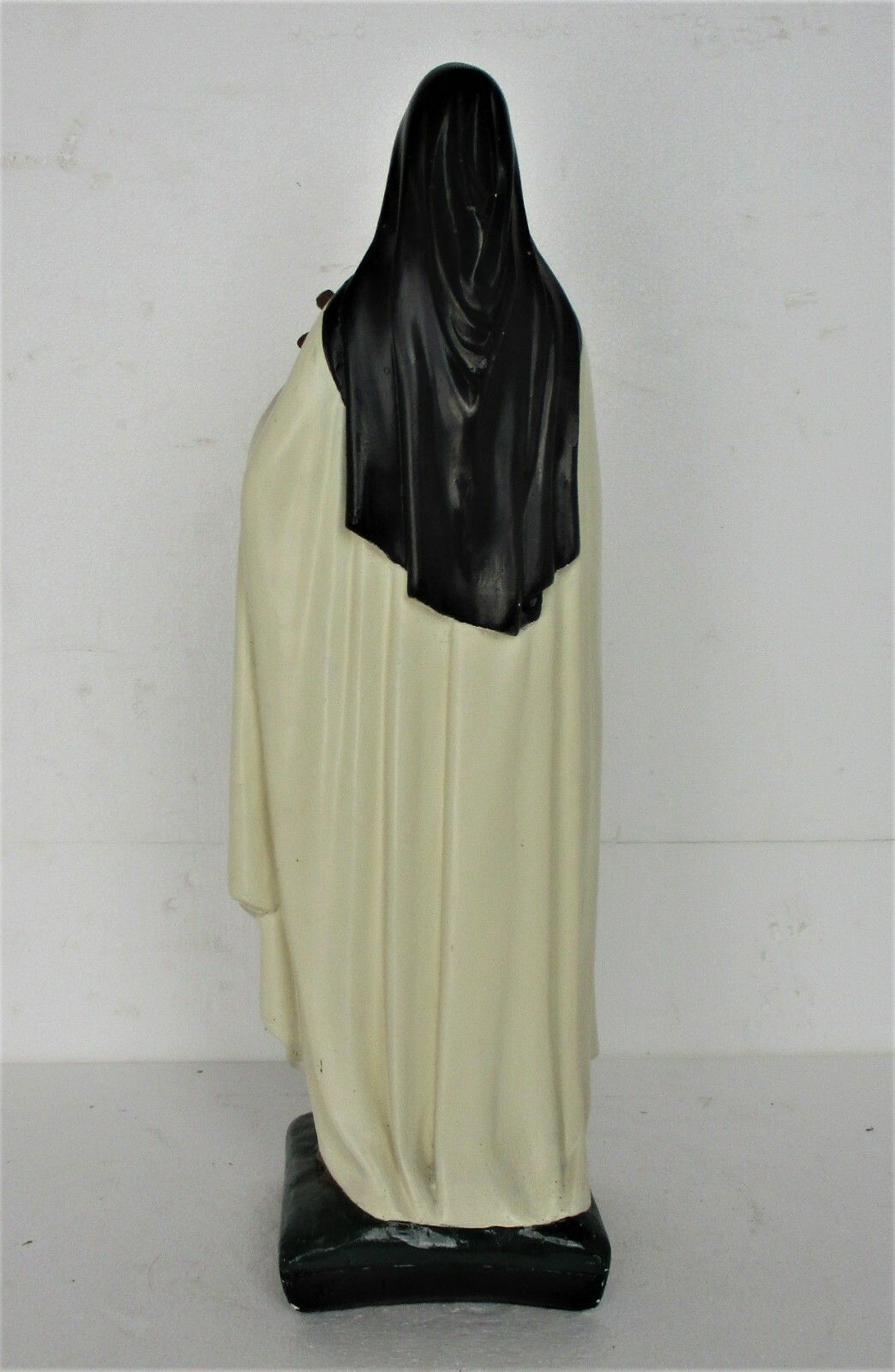 Statue Plaster St Therese Lisieux Little Flower Of Jesus Chapel Church 24.80" photo vintage