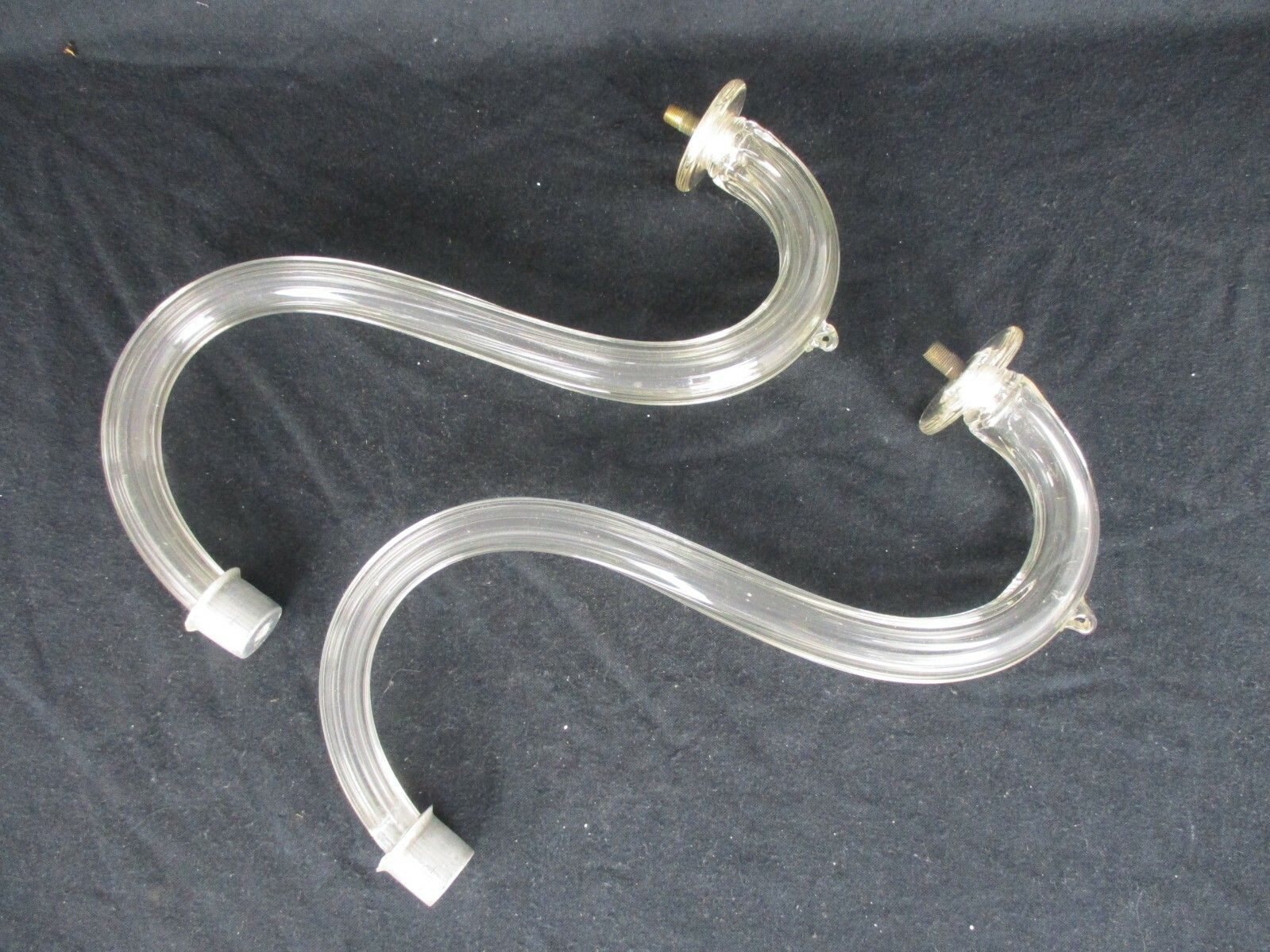 Venetian Murano Part Piece Chandelier Arm Clear Hand Blown Art Glass Reclaimed photo for sale