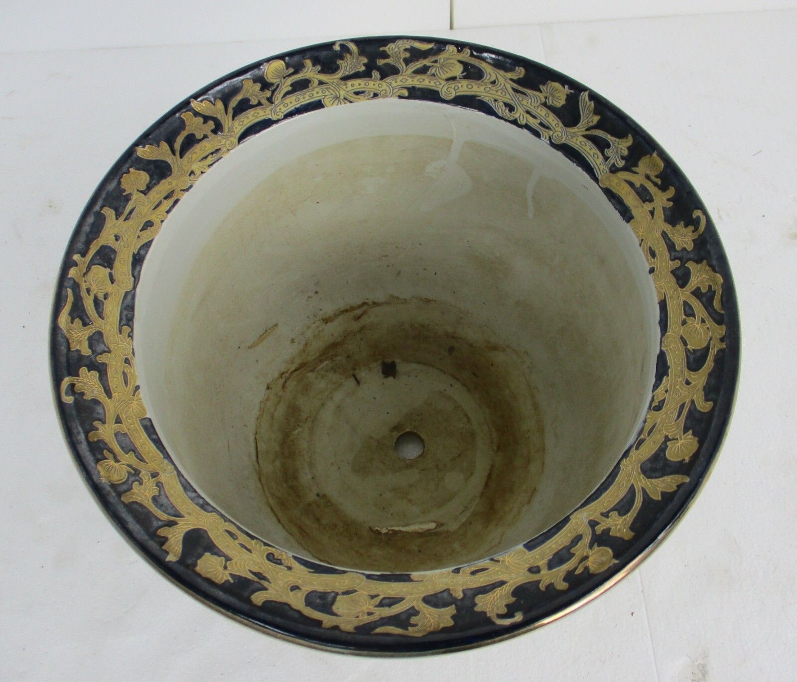 Antique Planter Flower Pot Jardiniere  Limoges Sèvres Style Chinoiserie Hunters photo vinterior