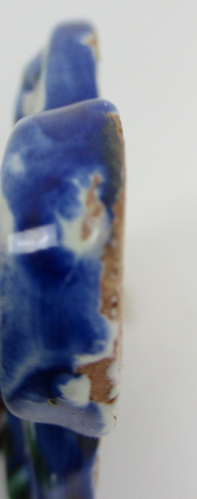 Large Blue  White Spanish Holy Water Font Vessel Hand Painted Ceramic Wall Hangi photo buy