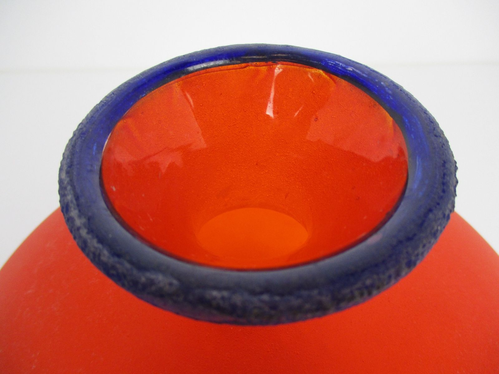 Linea Padovan Marked Vintage Venice  Art Glass Italian Murano Vase Red photo Home Decor