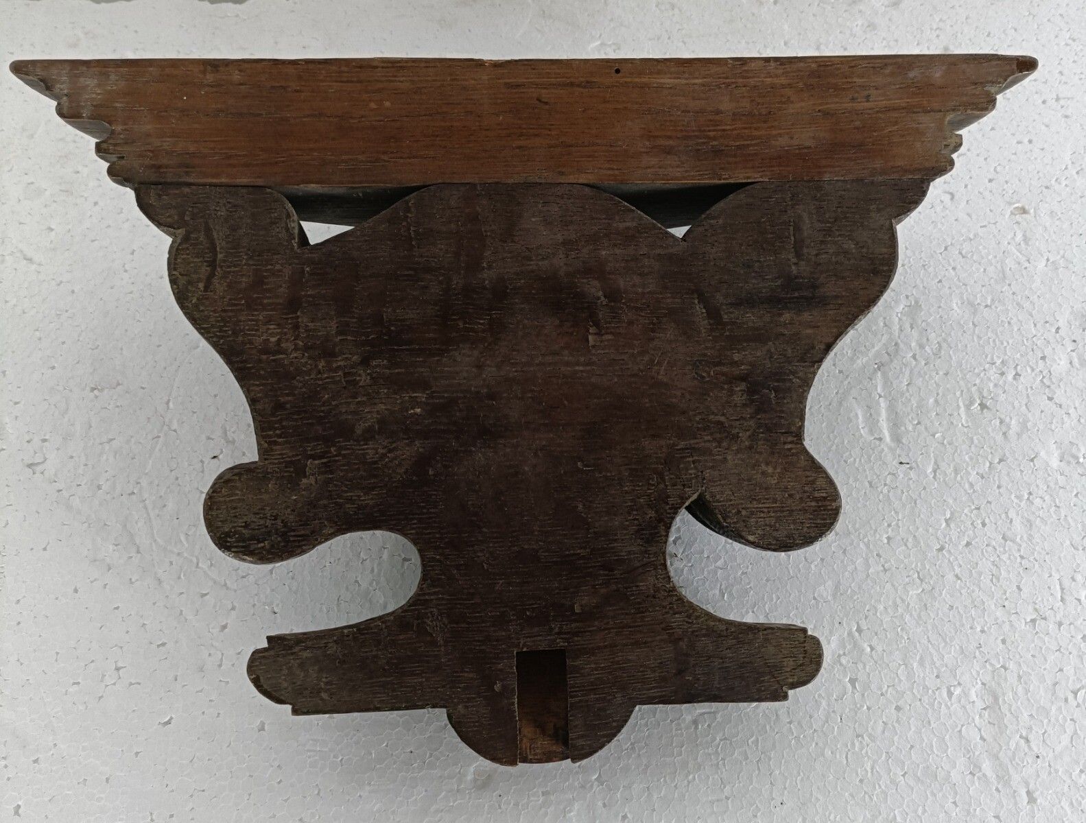 Gorgeous Antique Wooden Ornament Pediment Corbel Hand Carved Ornate Small photo 105.0