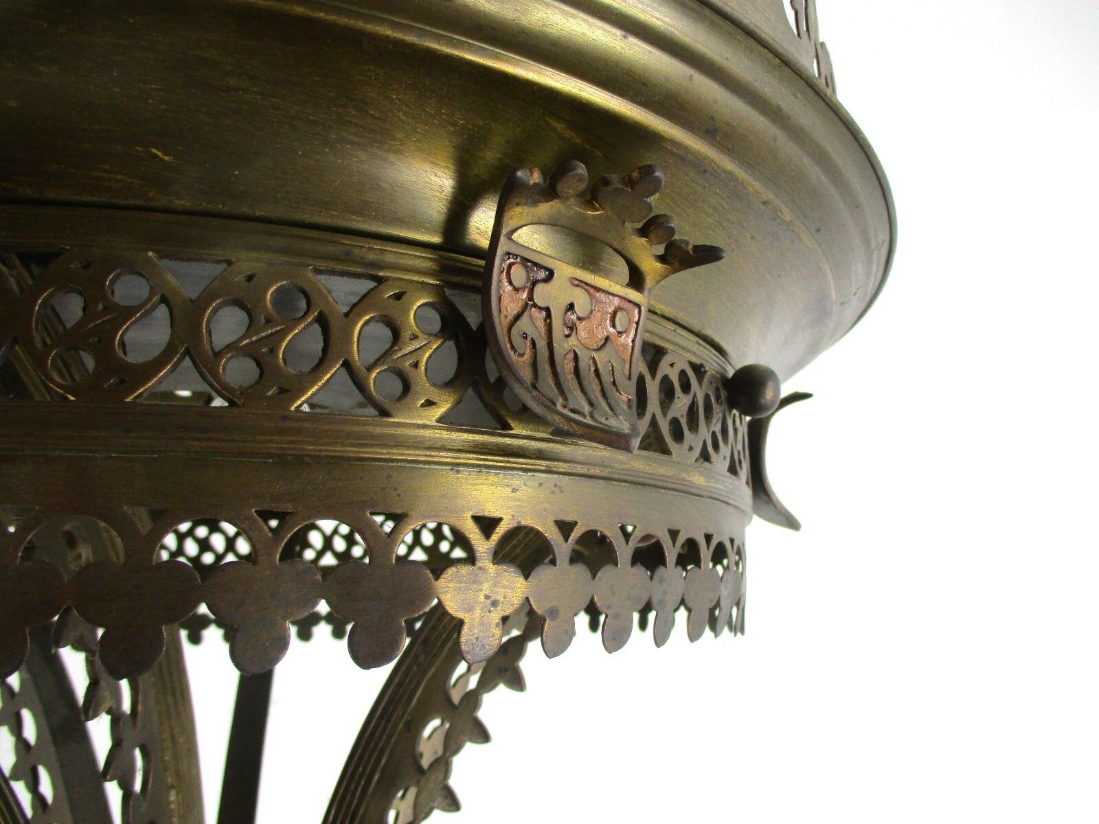 Gothic Ornate Brass Bronze 1 Light Chandelier Revival Empire Antique  Wow photo vinterior