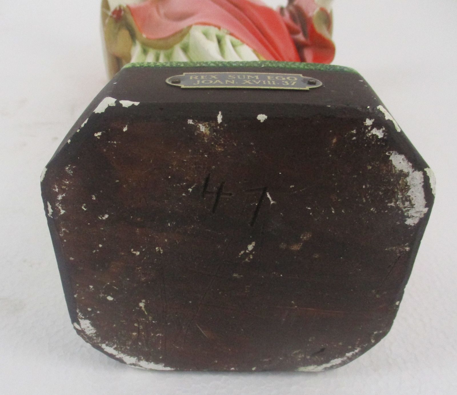 photo for sale Antique Statue Jesus Christ Savior Sacred Heart Art Deco 1920s Plaster 20.07&Quo