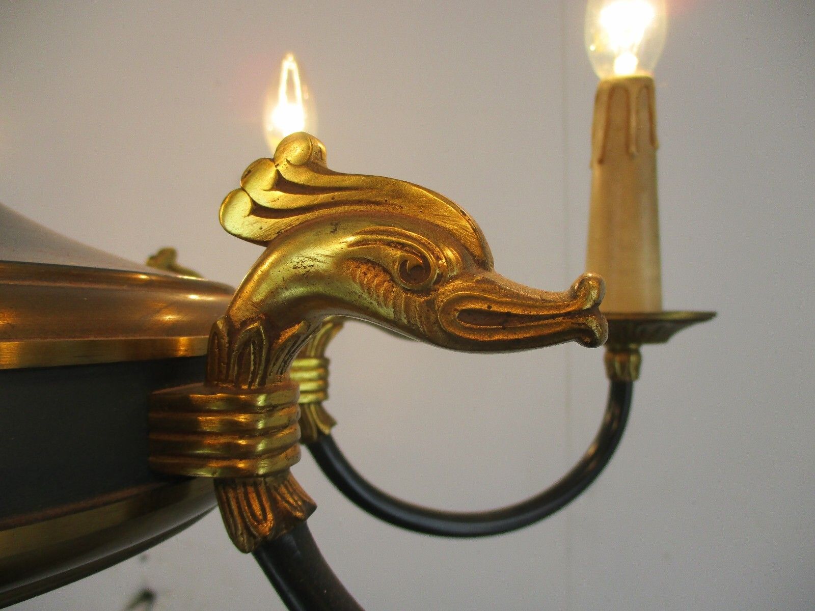 photo furniture 8 Arms Lights Pan Chandelier Revival French  Empire Vintage  Bronze Brass Ducks