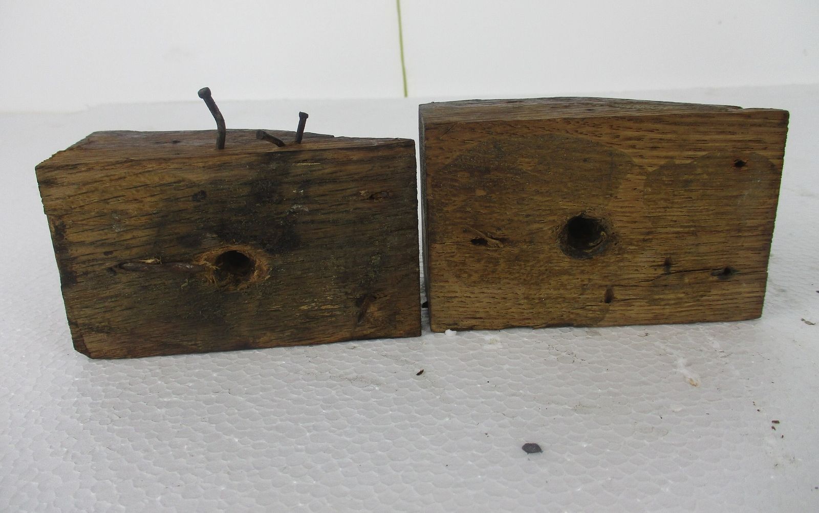 Antique Pair Corbels Hand Carved Wood Architectural Reclaimed Lion Heads Trim photo buy