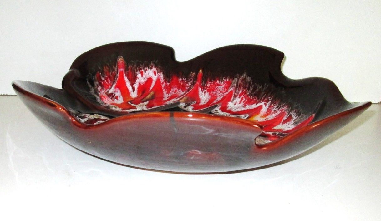 French Vintage Vallauris Leaf Serving Plate Platter Centerpiece Fruit Dish photo for sale