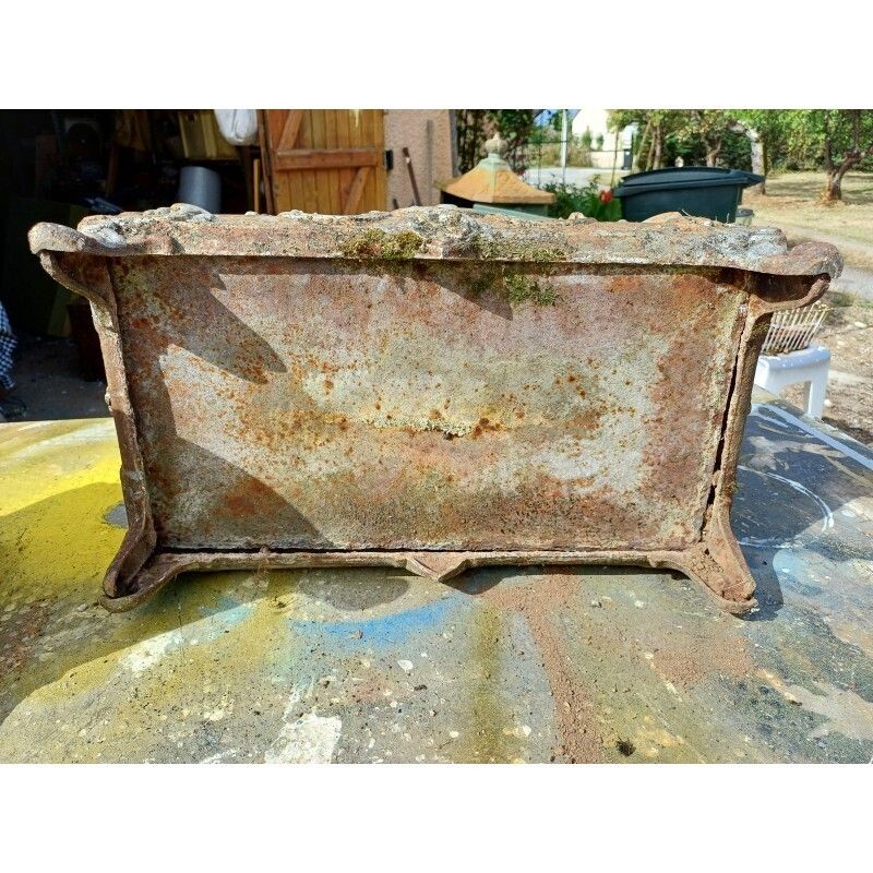 photo vinterior Pair Of Enamelled Cast Iron Planters From 1900 From Charleville Mézières