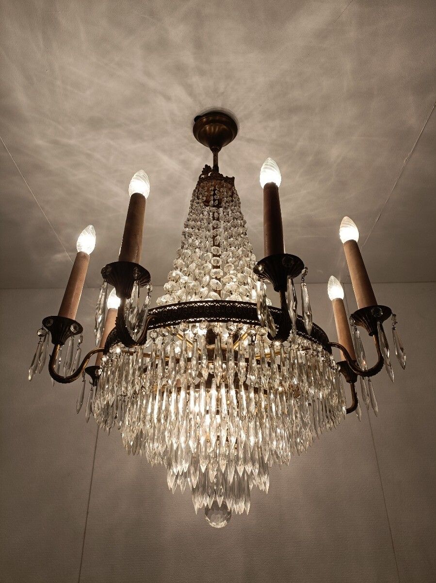 Ballroom Wedding Chandelier Gorgeous Basket Crystal Prisms 14 Lights  8 Arm Wow photo furniture