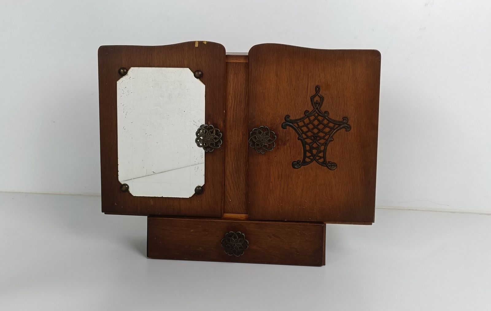 Antique Art Deco Cabinet Mirror  Kitchen Medicine Apothecary Bathroom Wall Hangi photo furniture