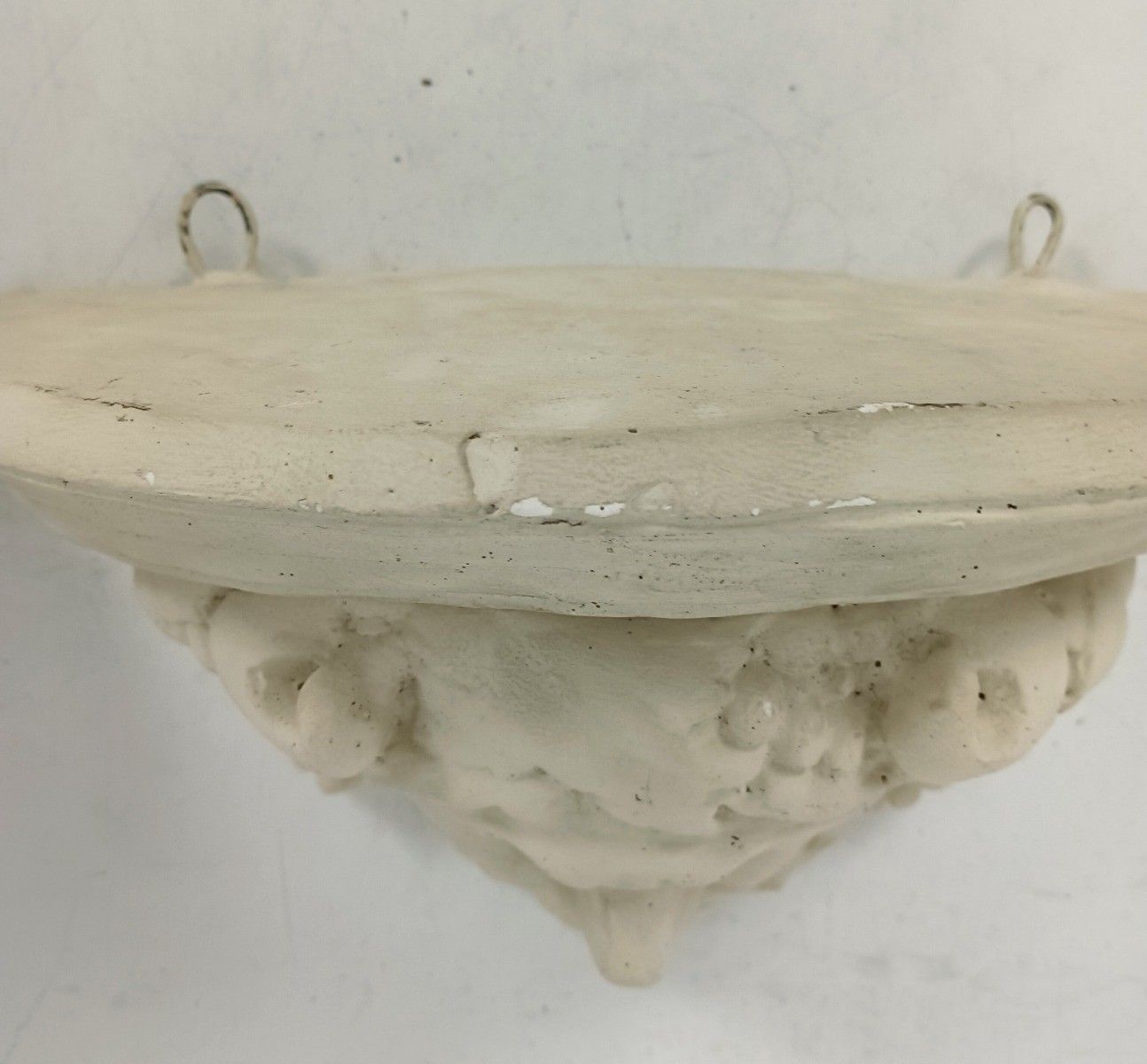 Vintage Pair Of Wall Consoles Shelfs Corbels Plaster Bacchus Dionysus Rare photo vinterior