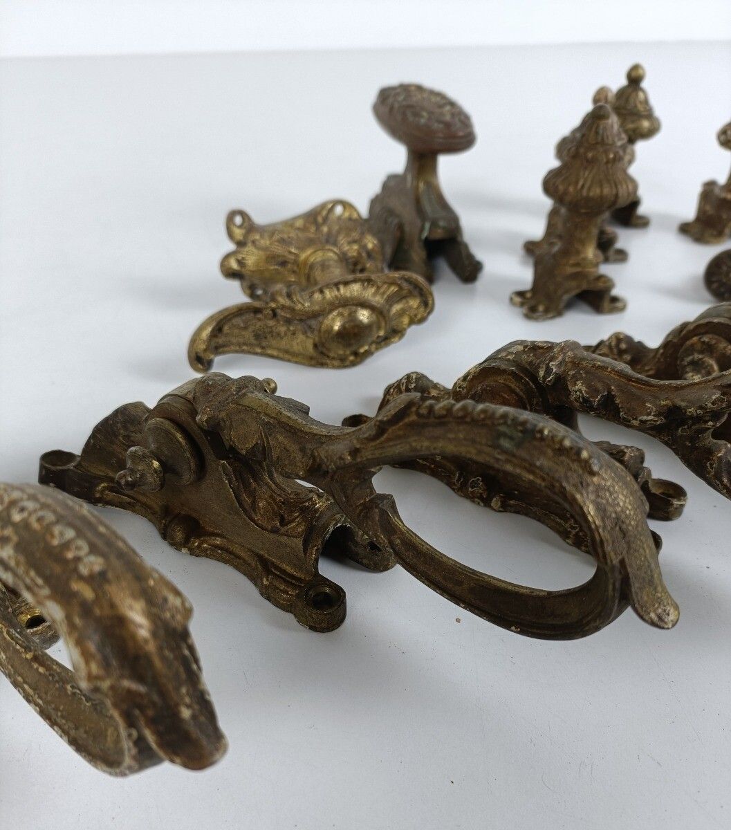 Exquisite Set Door Handles Knobs Lever Window Lock Hardware Ceromone Bolt Art No photo furniture