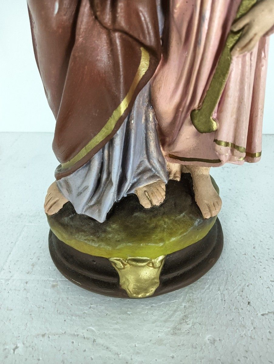 Statue Saint Joseph Protector Of Homes Infant Jesus Statue Neo Gothic Antique Po photo vinterior