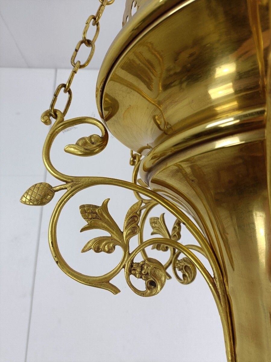 Antique Bronze Brass Dore Gods Lamp Light Ceiling Fixture Chandelier Pendant  Go photo Lighting