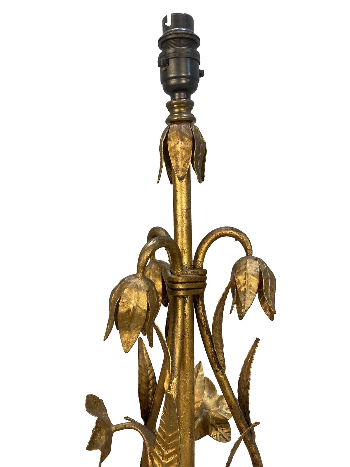 A French Mid Century Gilt Metal Lamp photo Lighting