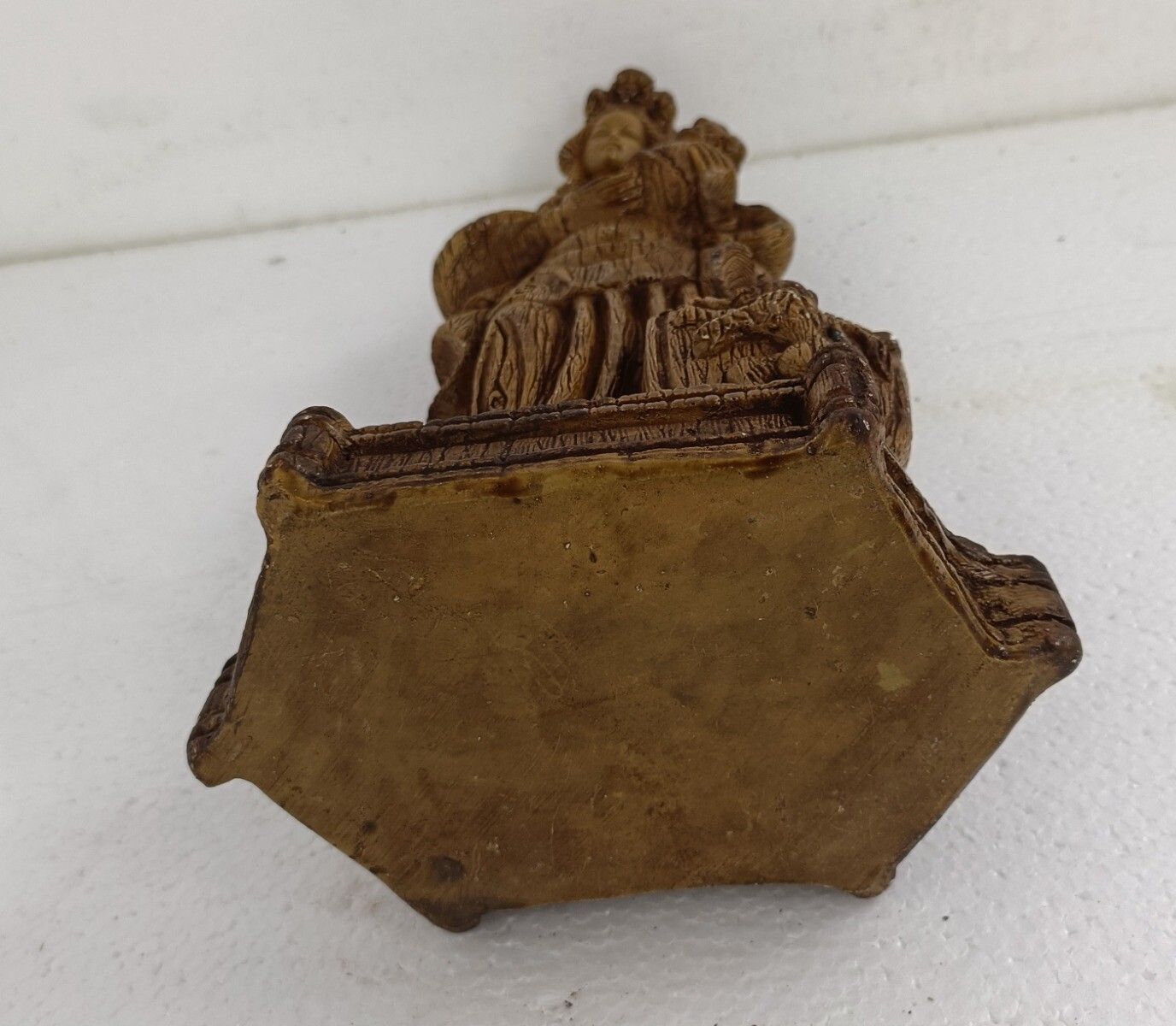 Art Statue Virgin Mary Madonna Notre Dame Of Flanders Dragon Lion Plaster Gothic Mer photo