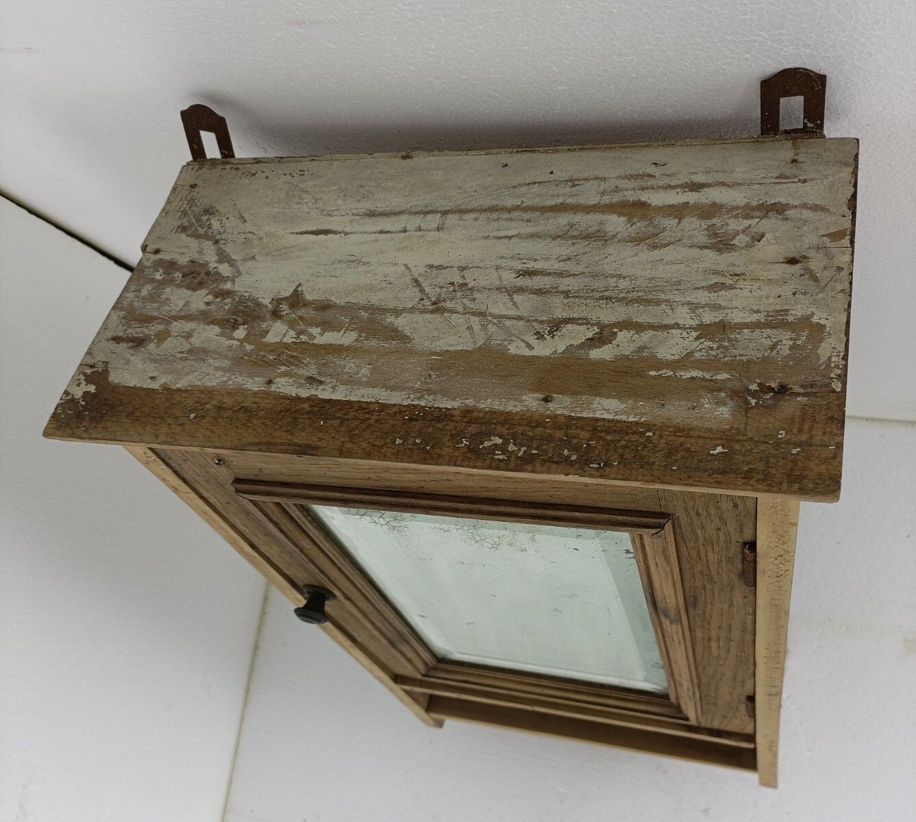 Medicine Cabinet Apothecary Antique Beveled Glass, Kitchen Bathroom Hanging photo for sale