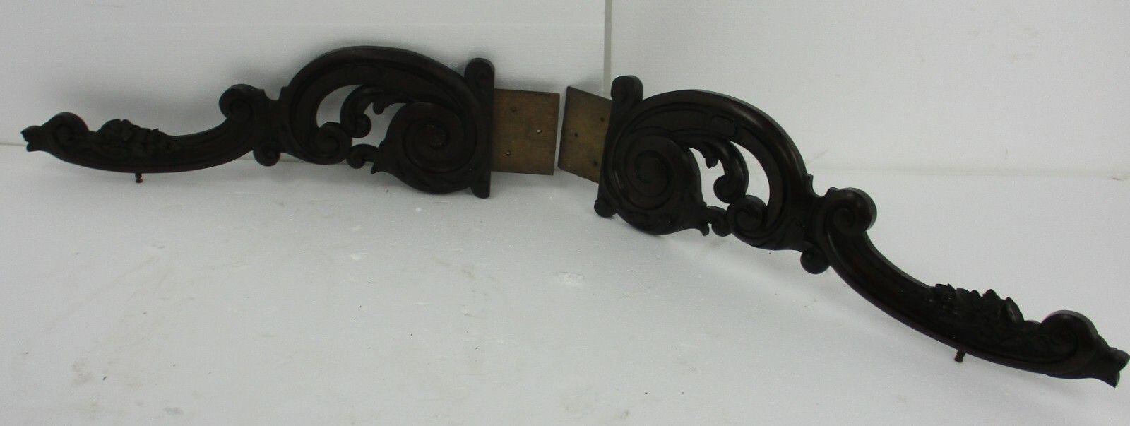 Large Antique Pair Corbels Hand Carved Wood  Architectural Reclaimed Salvaged photo vinterior