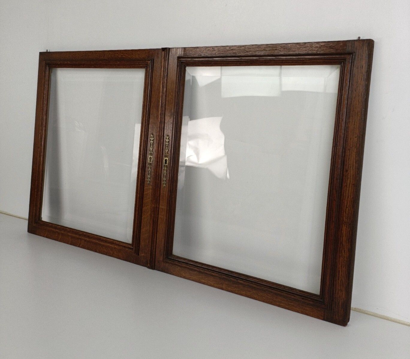 Pair Antique French Hand Carved Wood Door Panels Reclaimed Architectural Beveled photo Home Fixtures