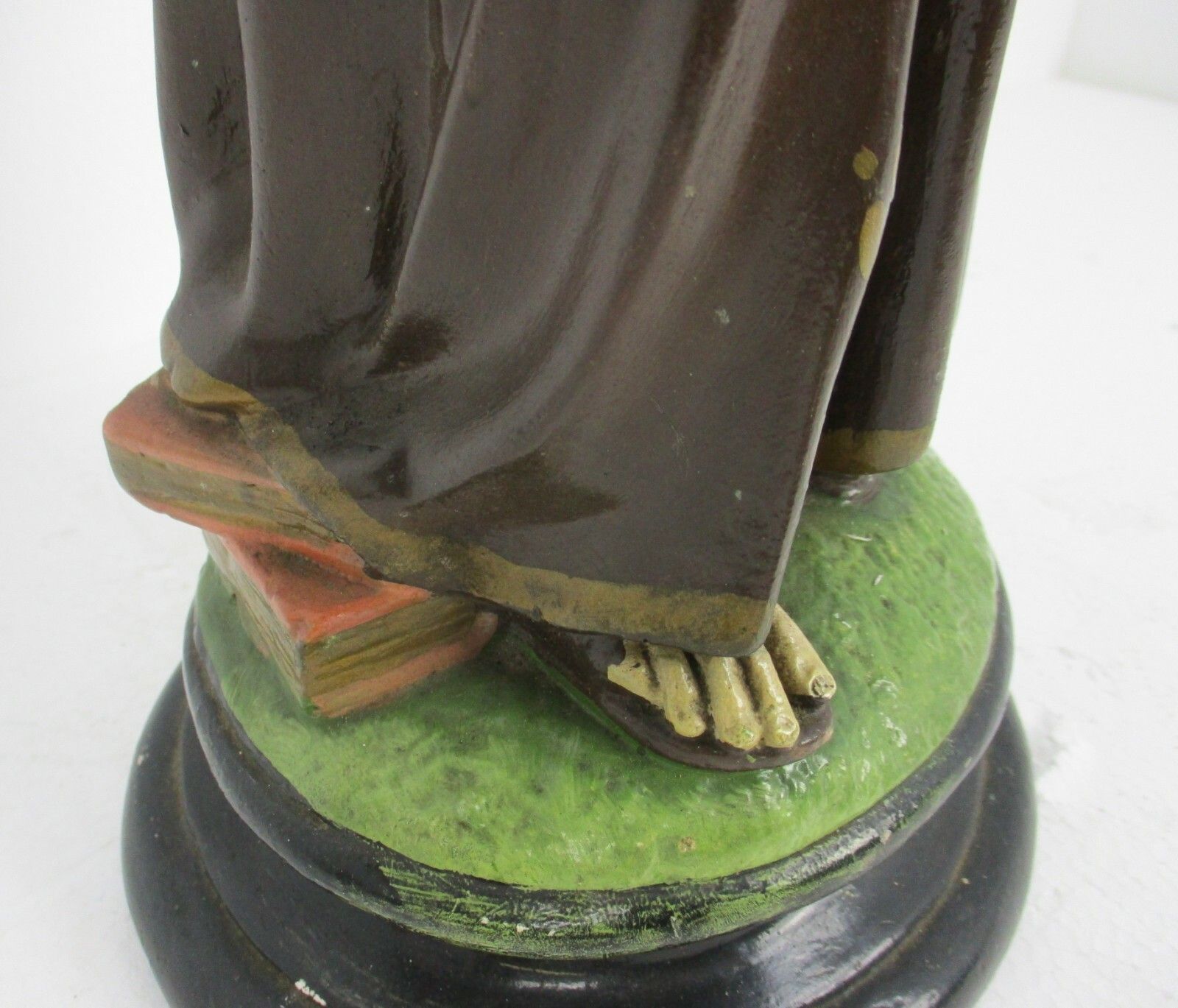 St Anthony Padua Of Lisbon Infant Child Plaster Statue Franciscan Order Friars photo Art
