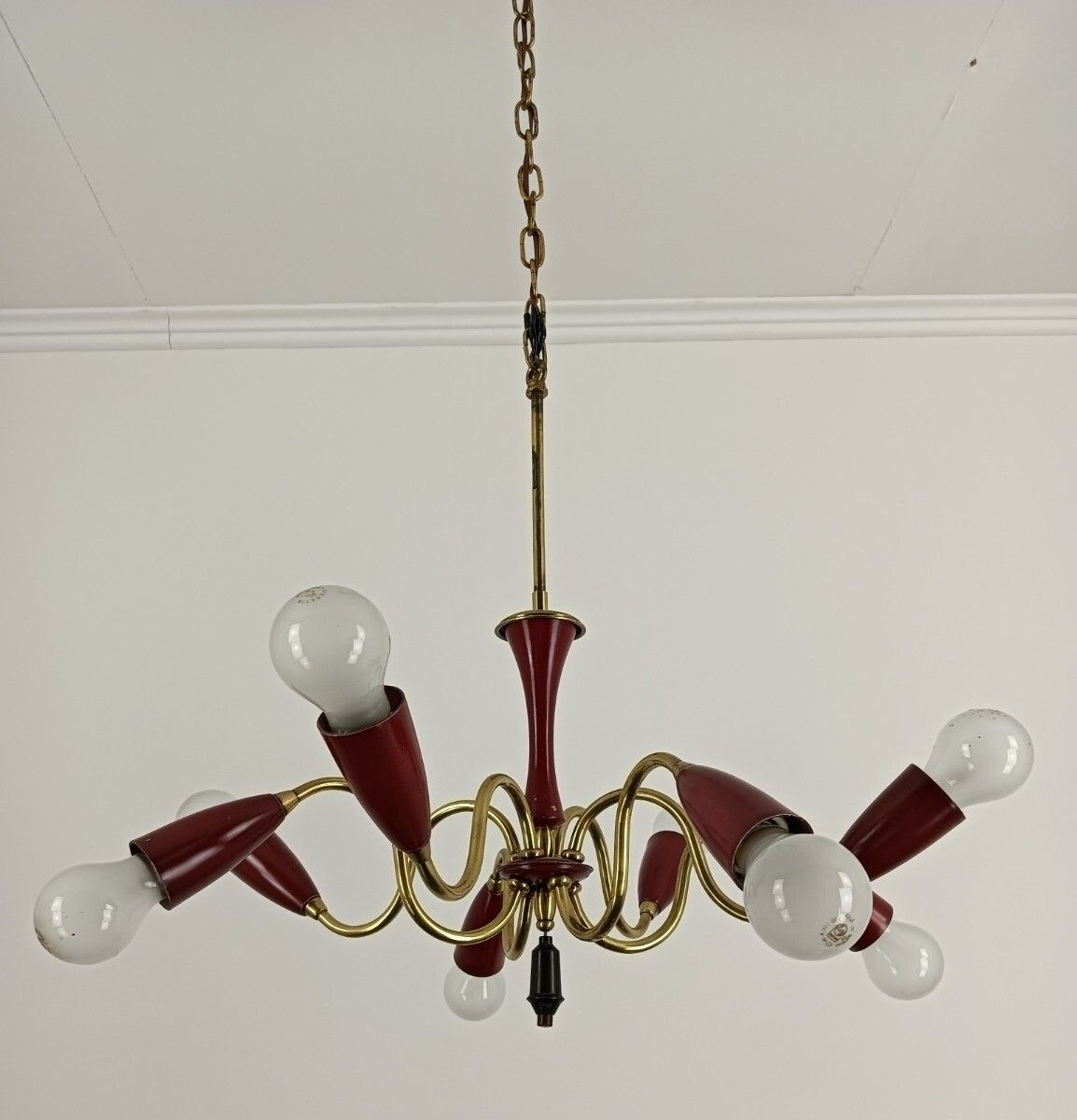 Spider Italian 8 Arm Light Sputnik Atomic Chandelier  Era Stilnovo Pop Art Vinta photo buy