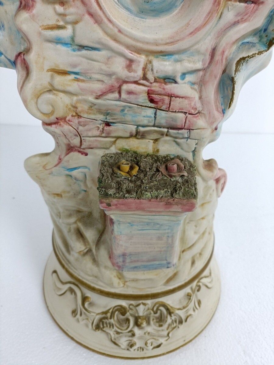 photo furniture Large Figurine Statue Ceramic  Flower Girl Capodimonte Marked Italy