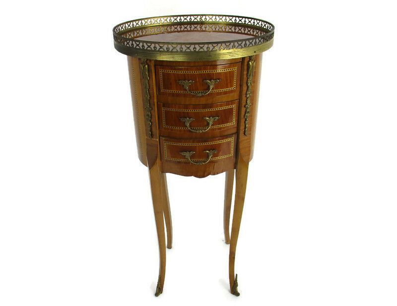 Gorgeous Marquetry Inlay Chest Of Drawers Dresser Cabinet Wood Italian Farmhouse
