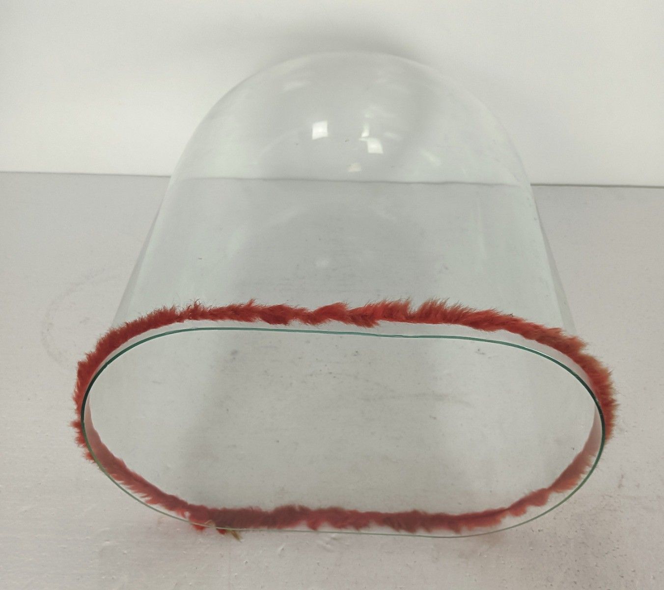 Antique Victorian Oval Hand Blown Glass Globe Dome Doll Clock 18.11" 11.41"6.88" photo vintage