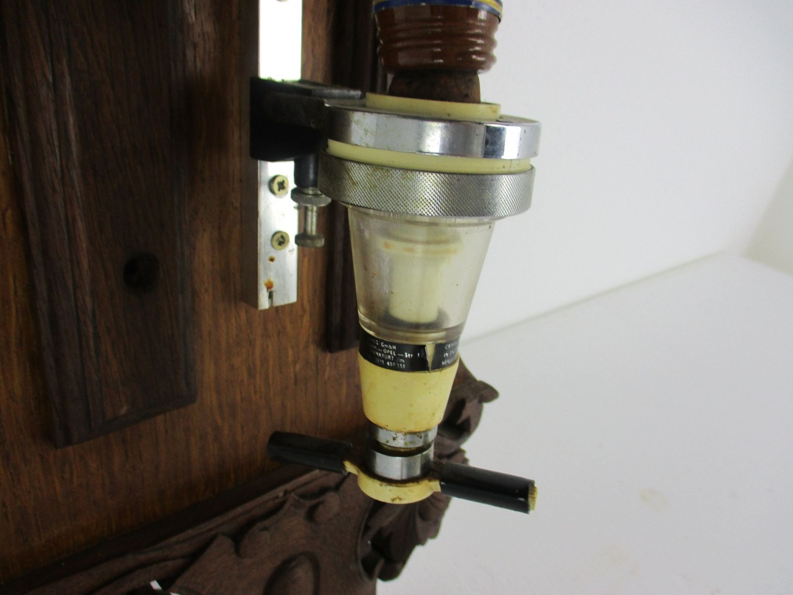 Wall Hanging Hand Carved Ornate  Wood Bottle Holder Tap Antique  Country Barn St photo 198.0