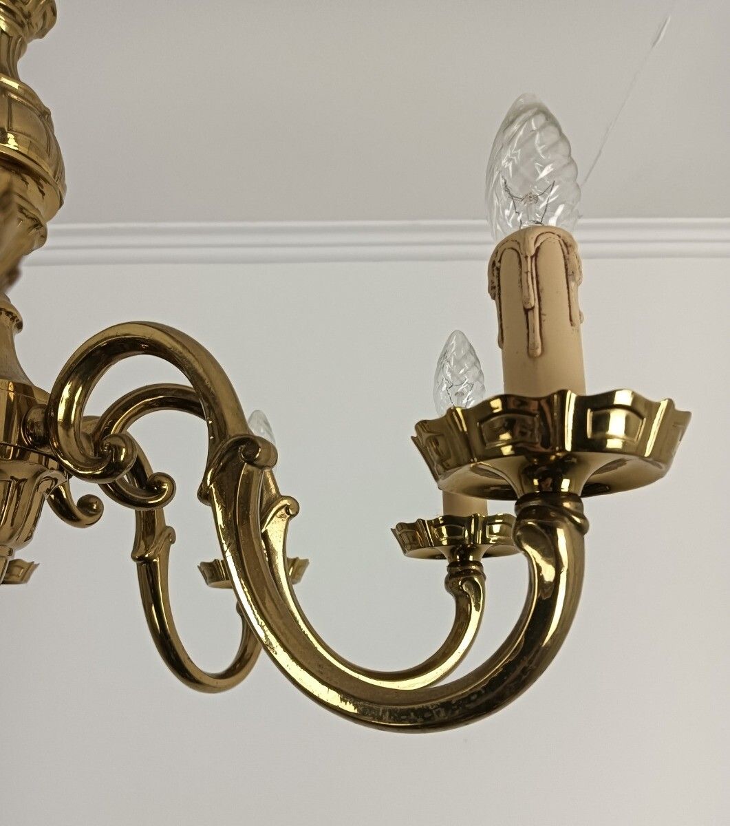 Ornate Bronze Spanish Style Chandelier Vintage 8 Lights Arm Stunning Fixture  Go photo vinterior