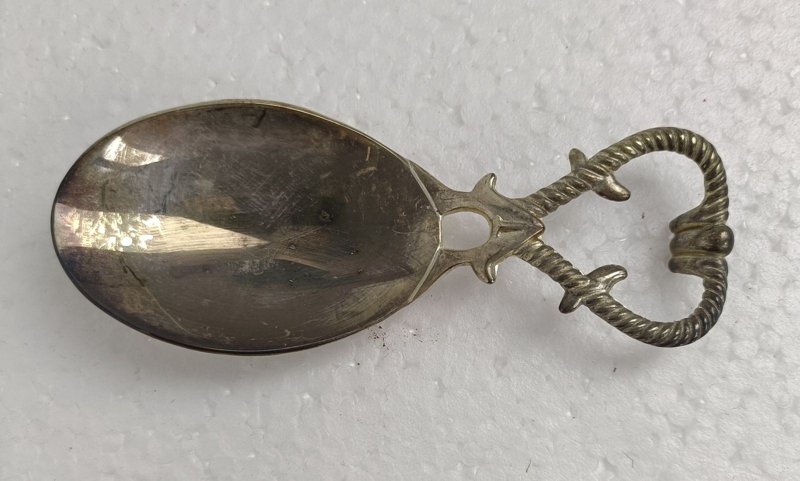 Set Of 6 Oyster Silver Plated Spoons Serving Htf Antique Art Deco photo for sale