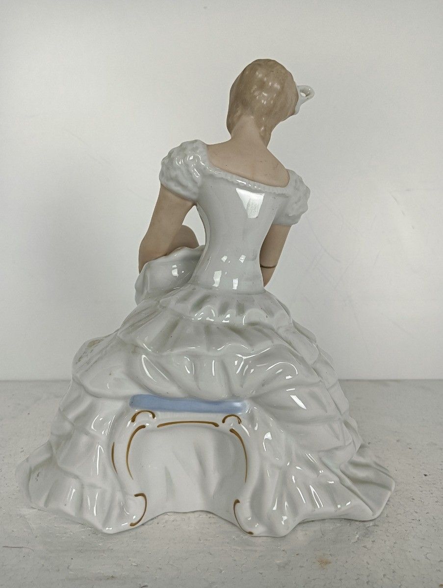 Ballerina Statue,Wallendorf Porcelain Figurine ,Vintage Porcelain Ballerina  Ger photo buy