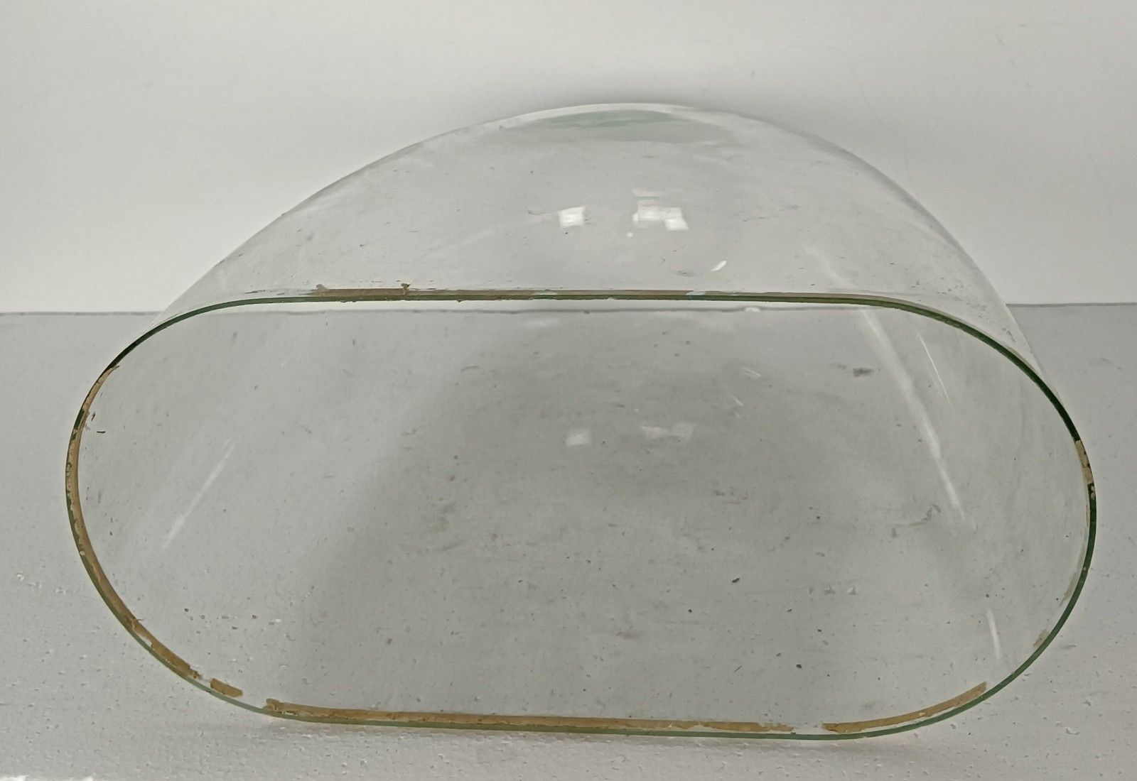 Large  Antique Victorian Oval Hand Blown Glass Globe Dome Doll Clock 18.11" 14.1 photo for sale
