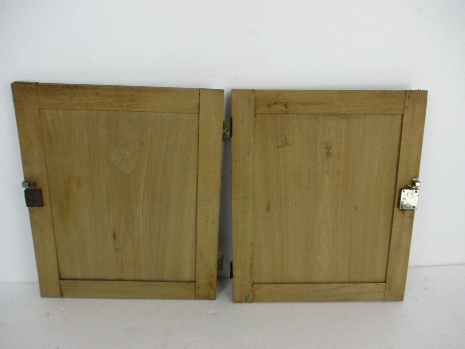 Pair Antique Hand Carved Wood Door Panels Reclaimed Architectural Trees photo buy