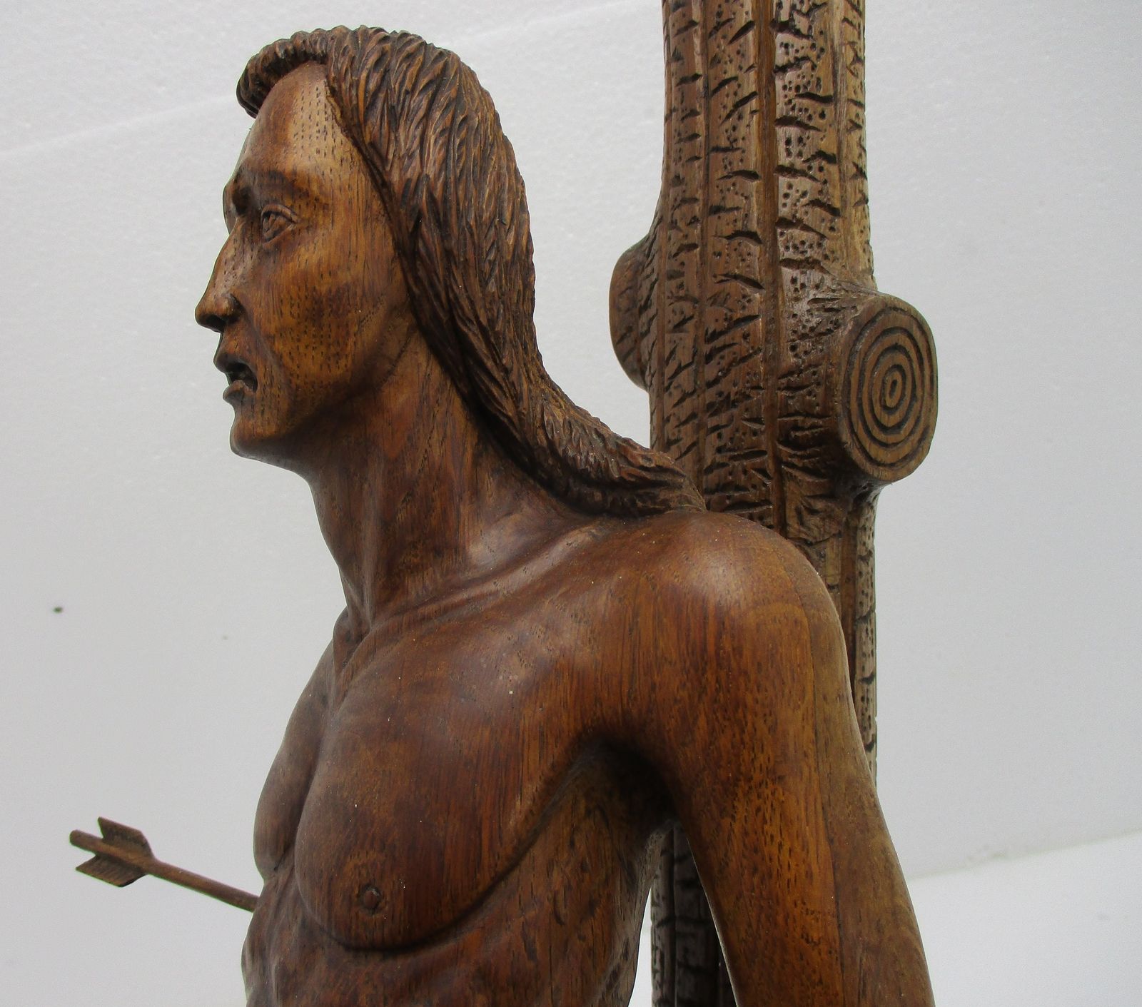photo furniture L Hand Carved Wooden Statue Saint Sebastian Martyr Saint Sculpture Collector Wow