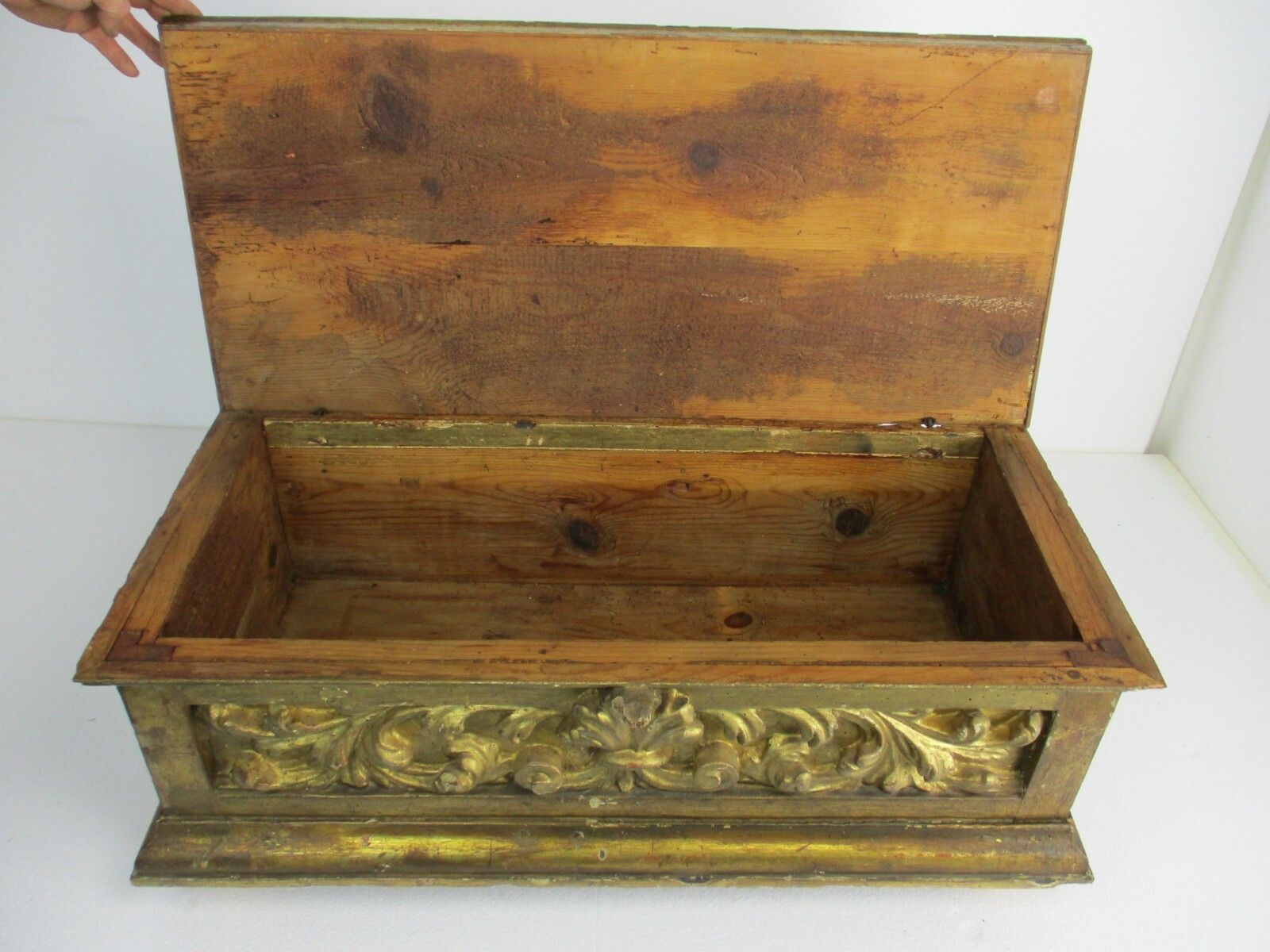 18th Century Wooden Ornate French Blanket Wedding Hope Chest Trunk Gorgeous!! photo buy
