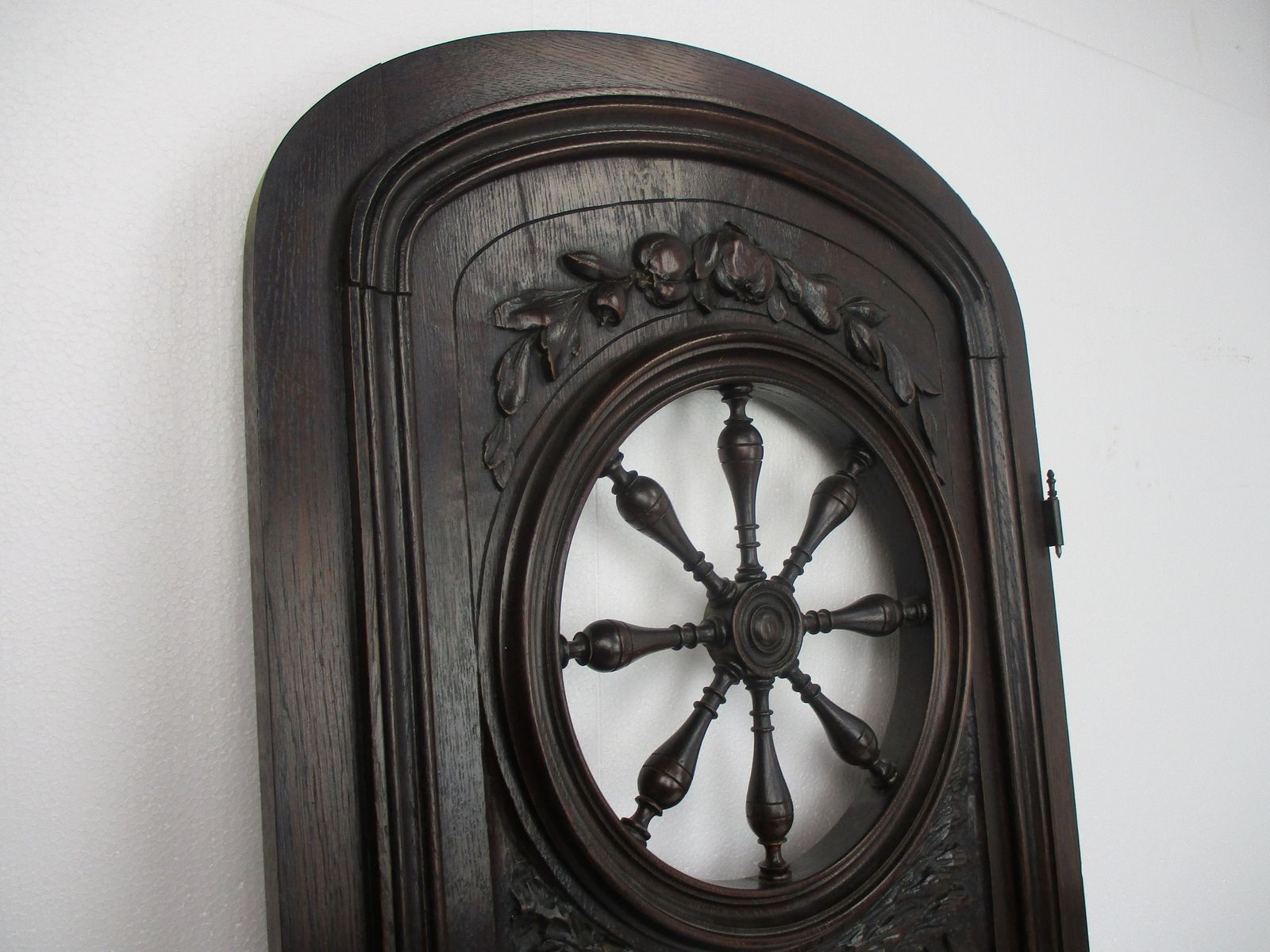 Antique French Breton Hand Carved Wood Oak Door Panel Reclaimed Architectural Fa photo Home Fixtures