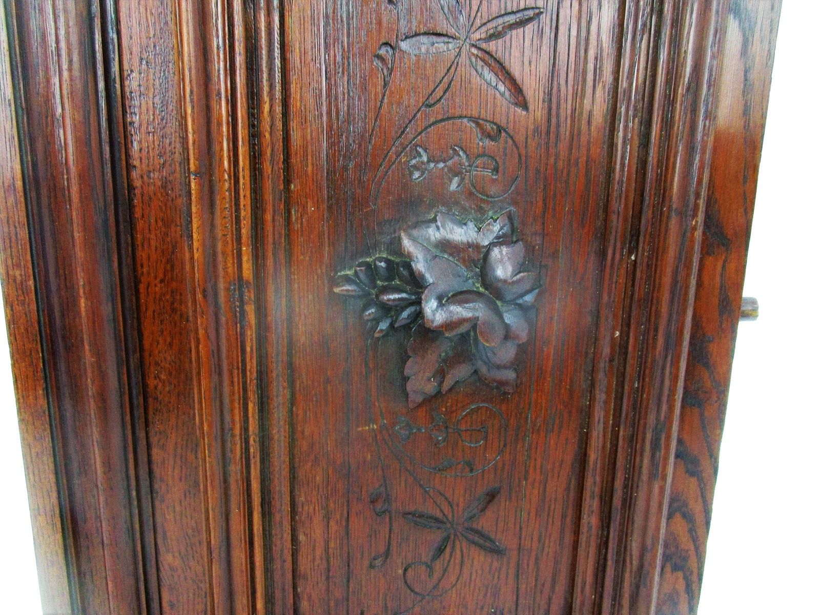 Antique Hand Carved Wood Oak Kitchen Cabinet Door Panel Reclaimed Architectural photo furniture