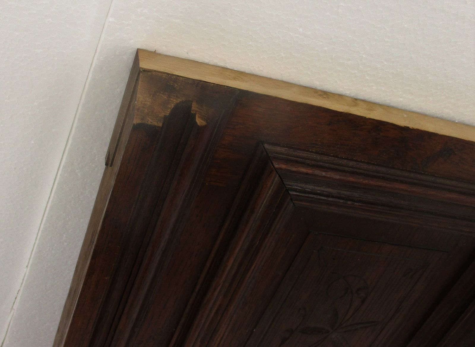 Antique Hand Carved Wood Oak Kitchen Cabinet Door Panel Reclaimed Architectural photo Home Fixtures