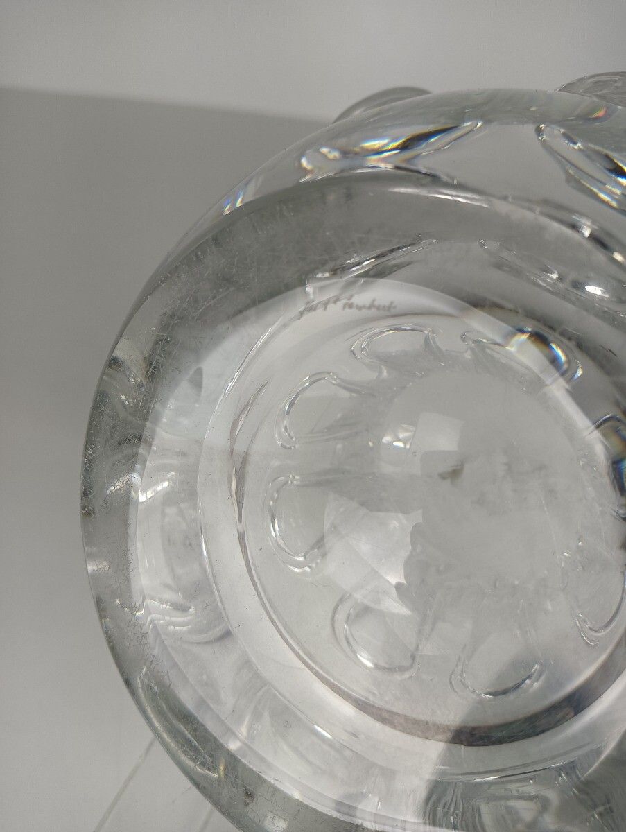 photo furniture Luxurious Val St Lambert Crystal Large Vase Art Glass Art Deco Vintage Belgian D