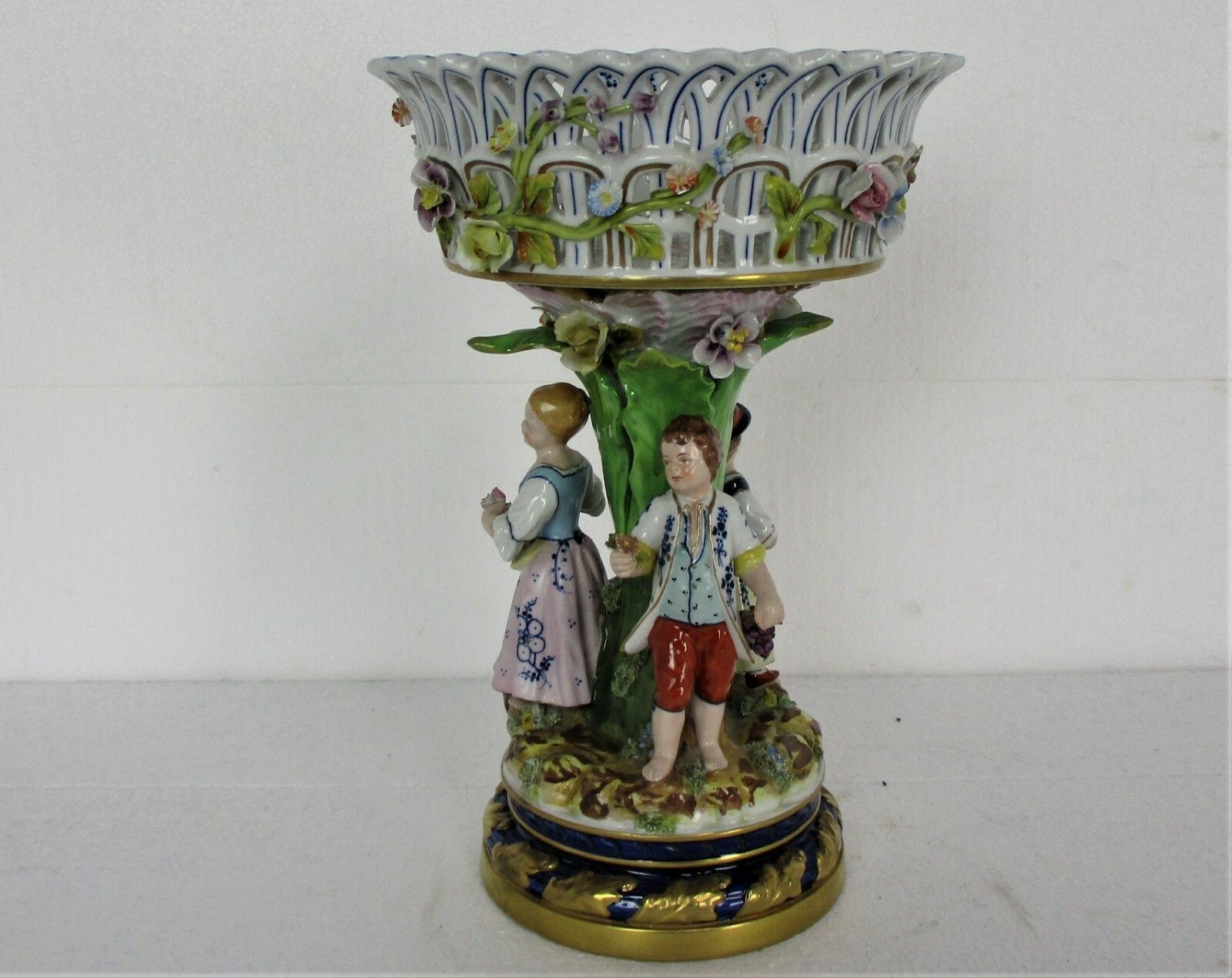 French Sevres Large Table Centerpiece  Marked Porcelain Figurines Delicate Wow photo 705.0