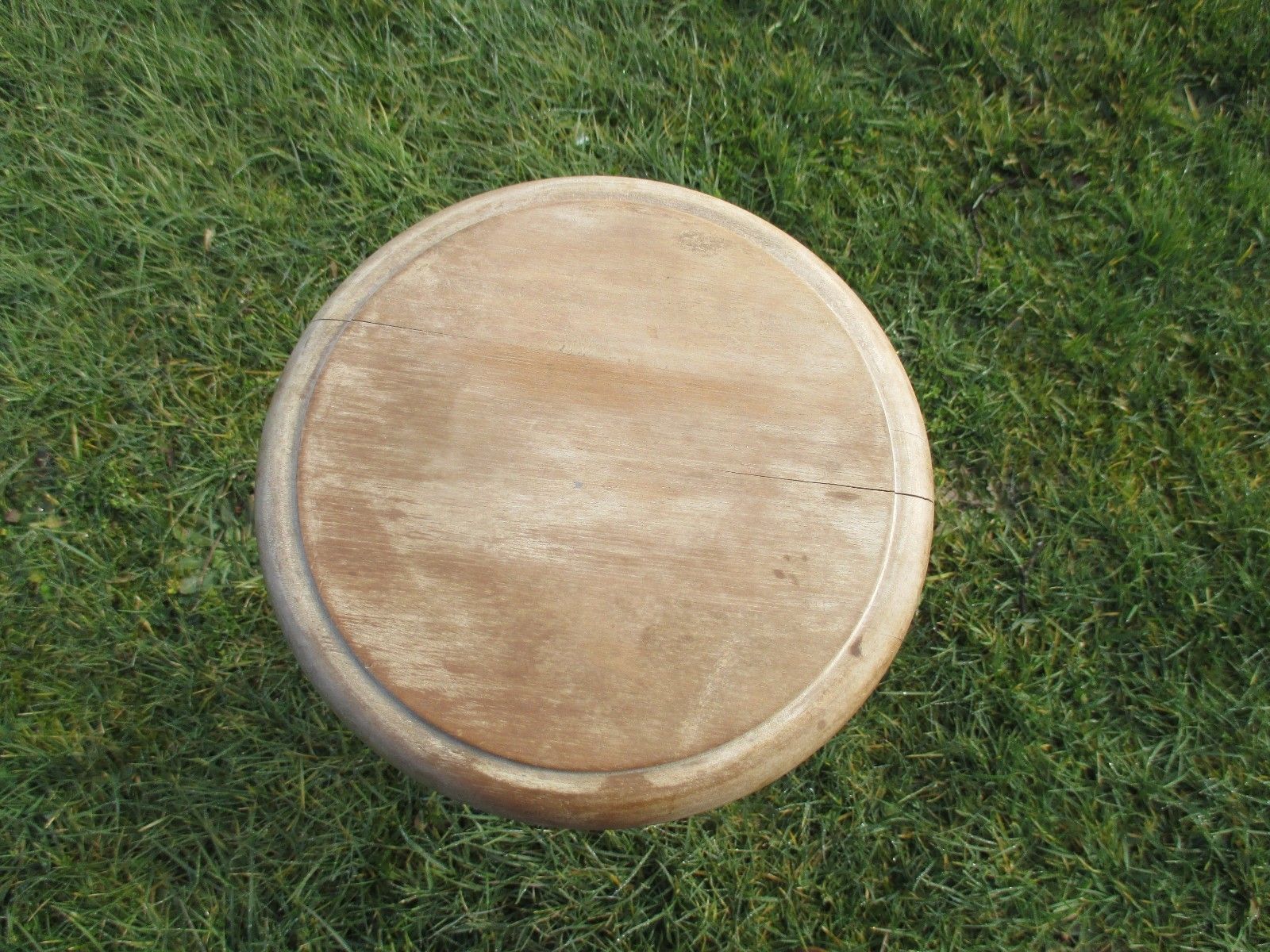 Carved Wood  2 Tier  Pedestal Table Plant Stand Side Table 25.59" photo Furniture