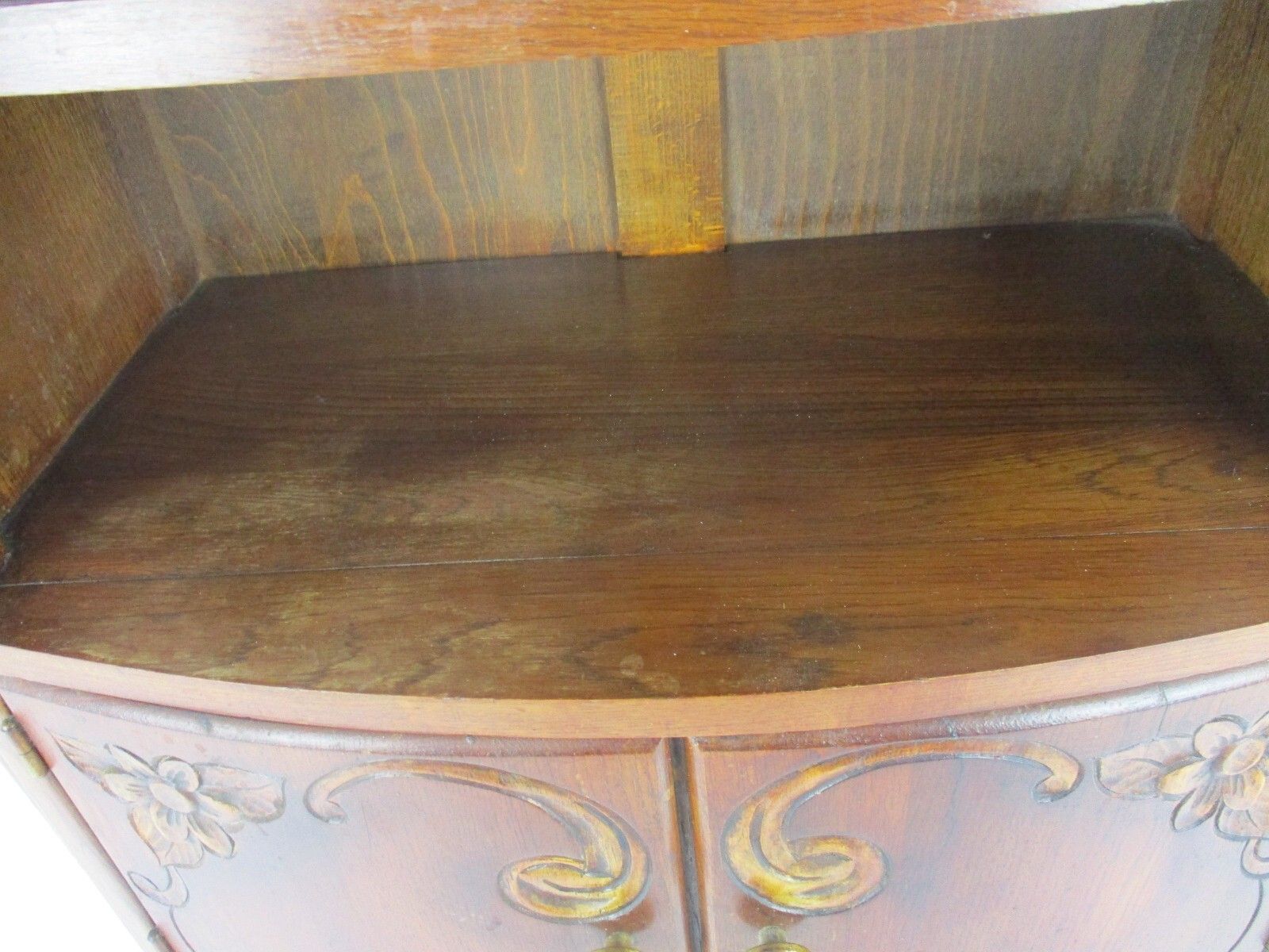Art Deco Double Cabinet Nightstand Night Stand Marble Top Ornate Wood Lovely photo vinterior