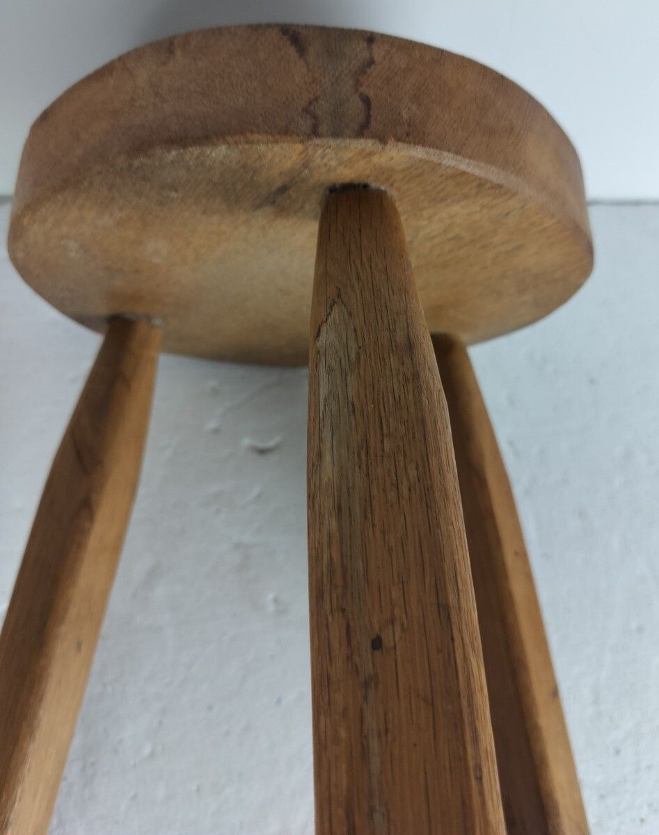 Milking Stool Pedestal Plant Stand Side Table Farmhouse Barn Farmhouse Style Vin photo buy