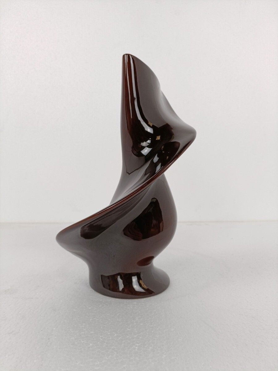 Occato  Gigante & Zambusi Post Modern Vase By Sicart Italy Space Age Twisted Bro photo vinterior