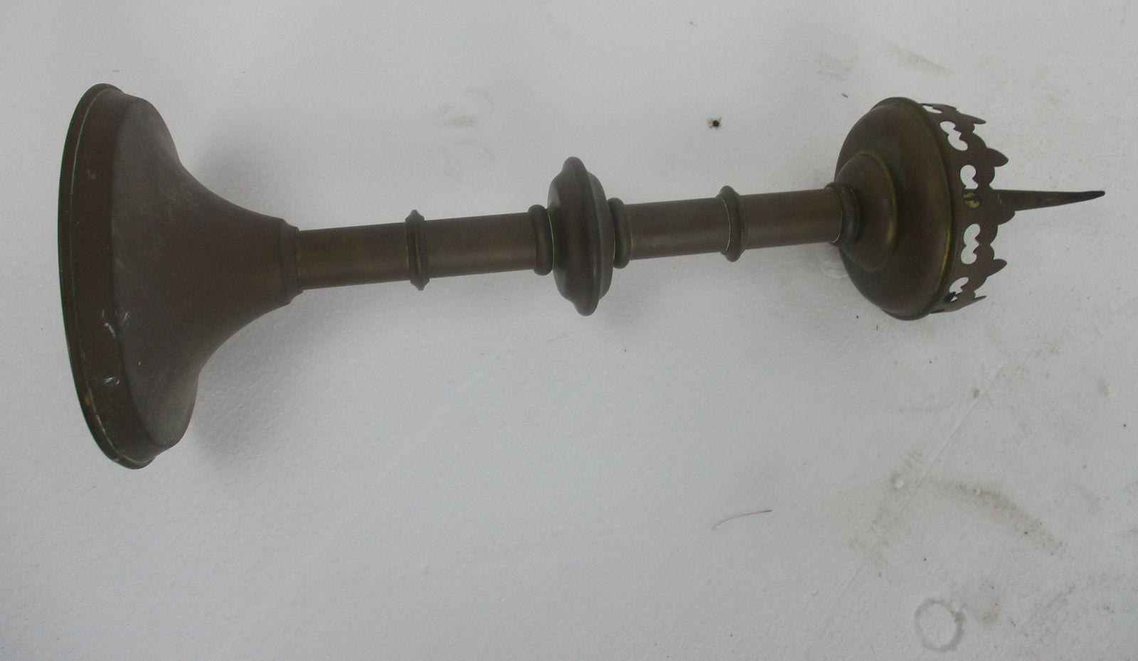 Gothic Large Candle Holder Candlestick Church Altar Brass photo Home Decor