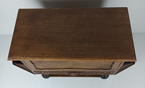 Antique Gorgeous Nightstand Cabinet With Side Compartments Exceptional Very Rare photo vinterior